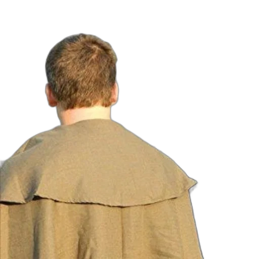 jacket, staff, person, medieval-style transparent PNG cut-out