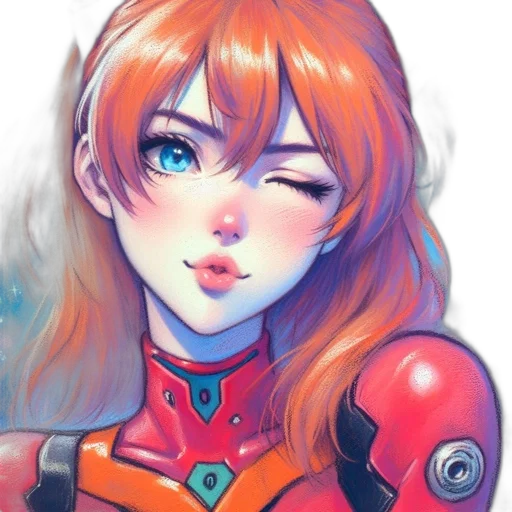 robot, face, anime, watercolor transparent PNG cut-out
