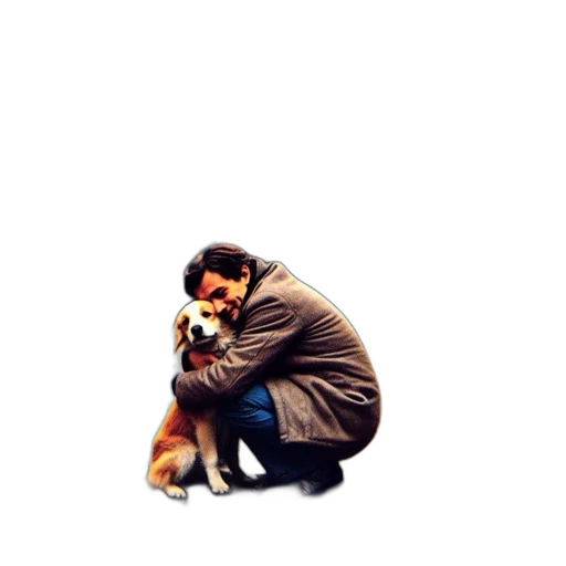 animal, creature, jacket, staff transparent PNG cut-out