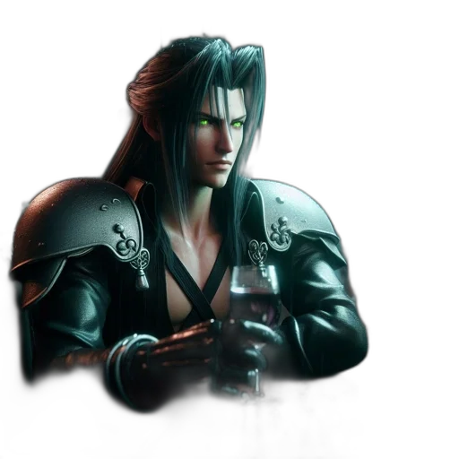 sword, weapon, jacket, face transparent PNG cut-out