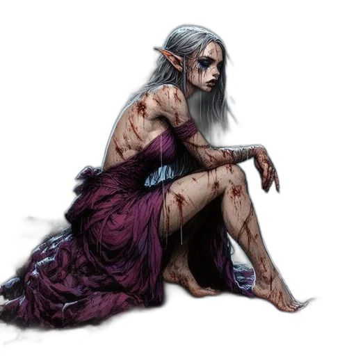 dress, creature, fantasy art, concept art transparent PNG cut-out