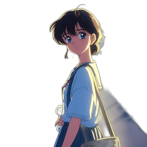 dress, jacket, staff, anime transparent PNG cut-out