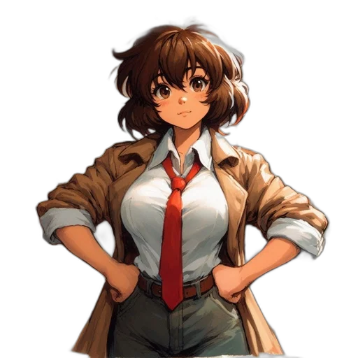 jacket, staff, dress, weapon transparent PNG cut-out