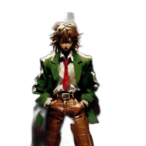 jacket, staff, weapon, sword transparent PNG cut-out