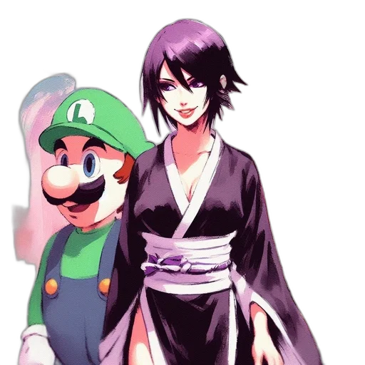 dress, mask, weapon, anime transparent PNG cut-out