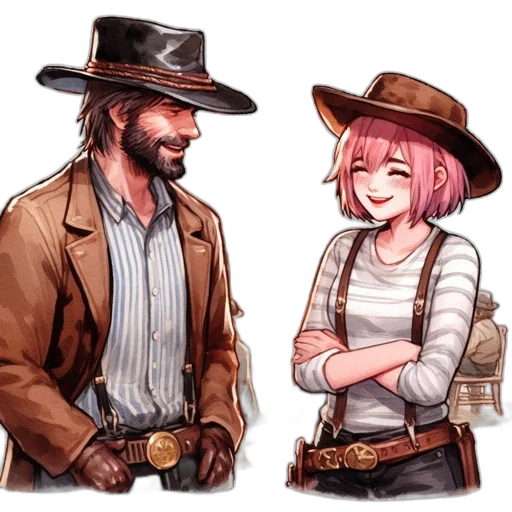 hat, concept art, watercolor, pixel art transparent PNG cut-out