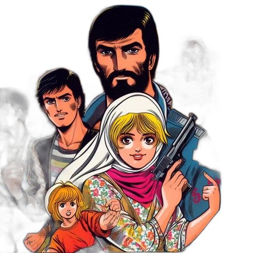 comic book art, concept art, cartoon, pixel art transparent PNG cut-out