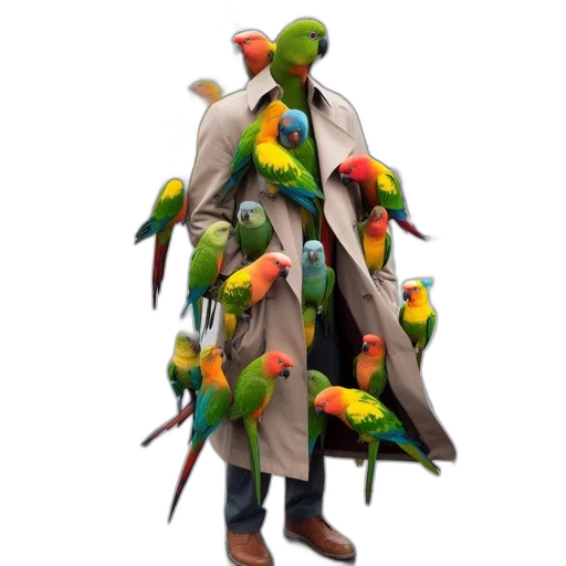jacket, animal, dress, hat transparent PNG cut-out