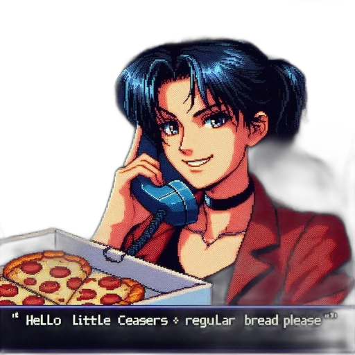 food, pixel art, vaporwave, anime transparent PNG cut-out