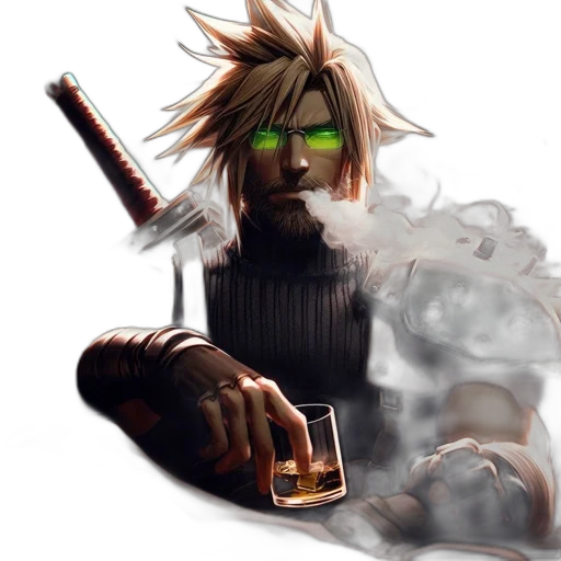 staff, mask, concept art, cyberpunk transparent PNG cut-out