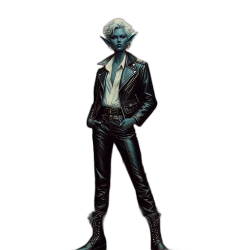jacket, robot, staff, creature transparent PNG cut-out