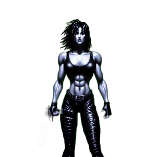 robot, staff, weapon, comic book art transparent PNG cut-out