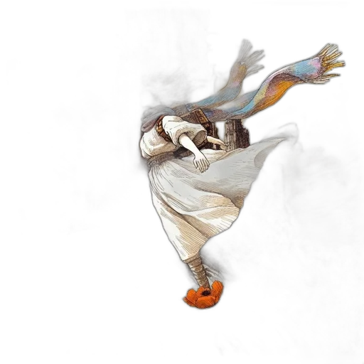 mask, staff, dragon, shoes transparent PNG cut-out