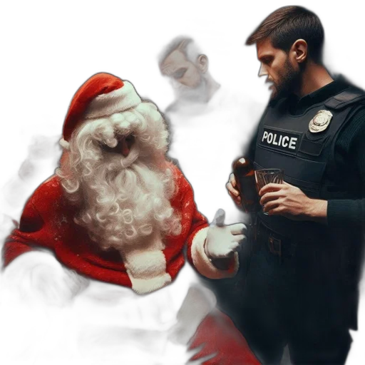 concept art, photorealistic, two, police transparent PNG cut-out