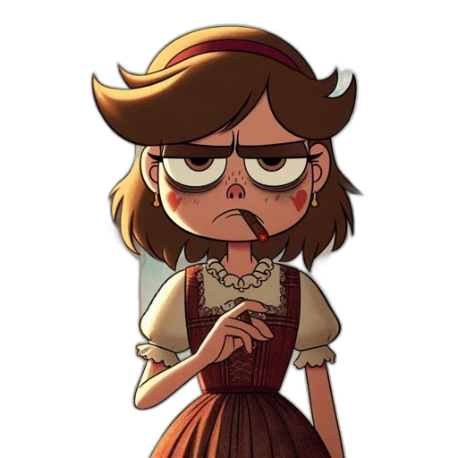staff, dress, crown, face transparent PNG cut-out