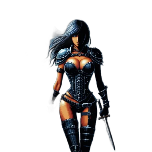 comic book art, concept art, fantasy art, pixel art transparent PNG cut-out