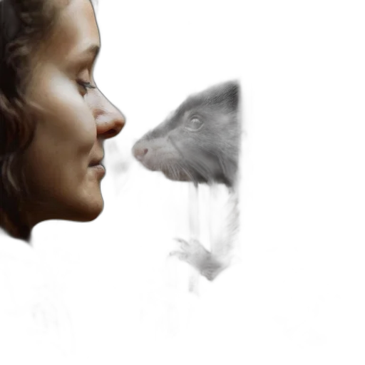 face, animal, creature, photorealistic transparent PNG cut-out