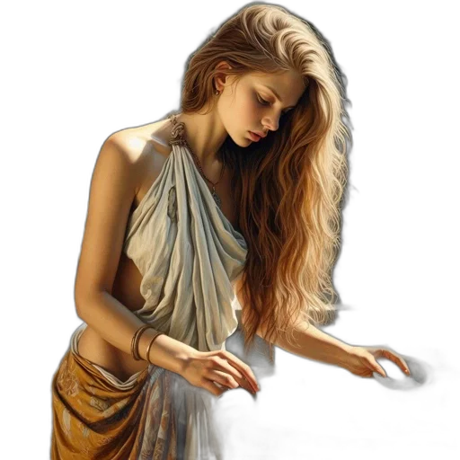 dress, jewelry, fantasy art, photorealistic transparent PNG cut-out