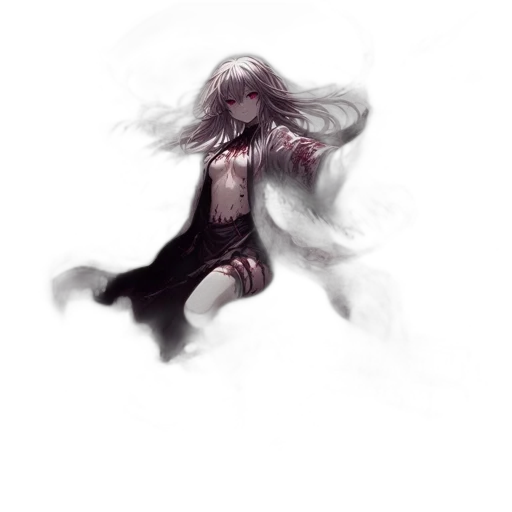 creature, hair, mask, dress transparent PNG cut-out