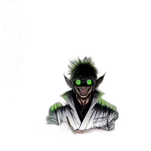 staff, mask, creature, jacket transparent PNG cut-out