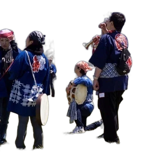 jacket, mask, staff, hat transparent PNG cut-out