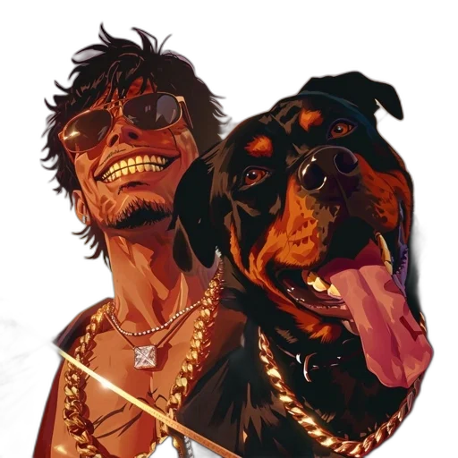 animal, comic book art, concept art, cyberpunk transparent PNG cut-out
