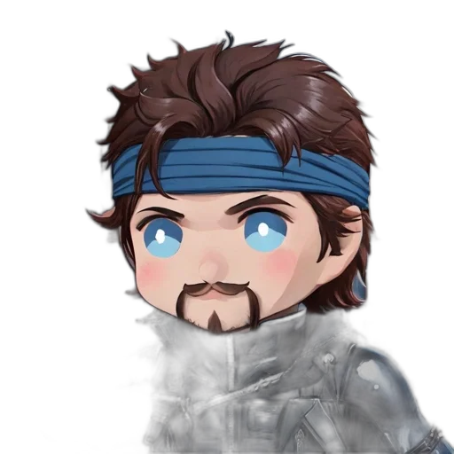face, staff, anime, pixel art transparent PNG cut-out