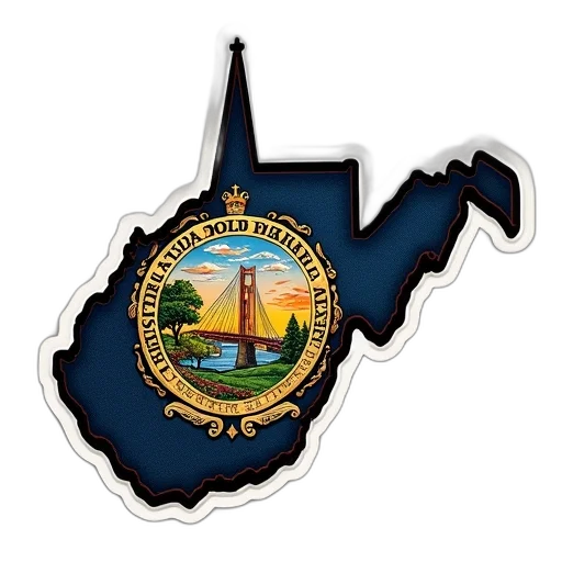 west, virginia, state, decorative transparent PNG cut-out
