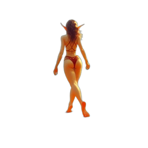 dress, creature, robot, staff transparent PNG cut-out