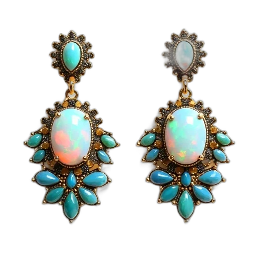 jewelry, pastel, pair, earrings transparent PNG cut-out