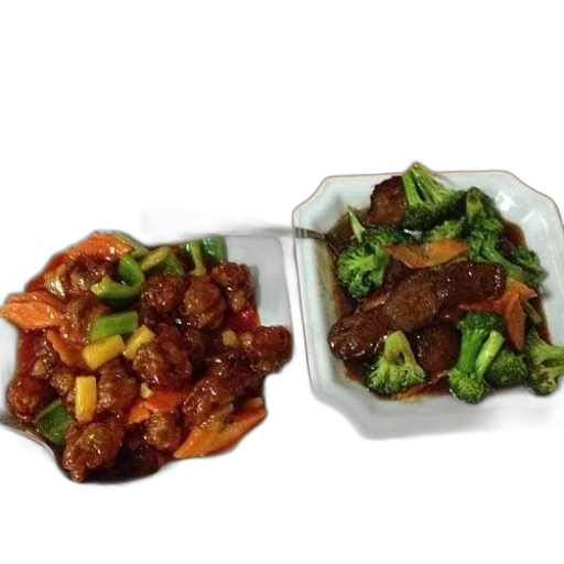 food, 3d render, two, plates transparent PNG cut-out