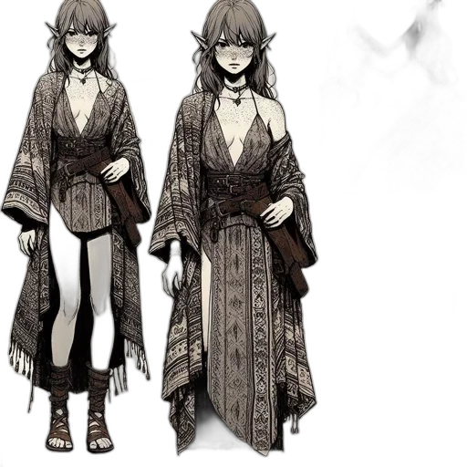 dress, concept art, fantasy art, comic book art transparent PNG cut-out