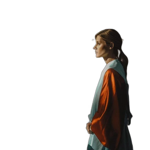 jacket, dress, staff, face transparent PNG cut-out