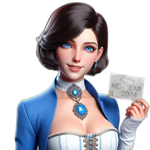 staff, jewelry, face, dress transparent PNG cut-out