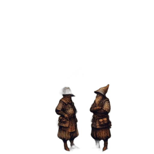 hat, staff, umbrella, jacket transparent PNG cut-out