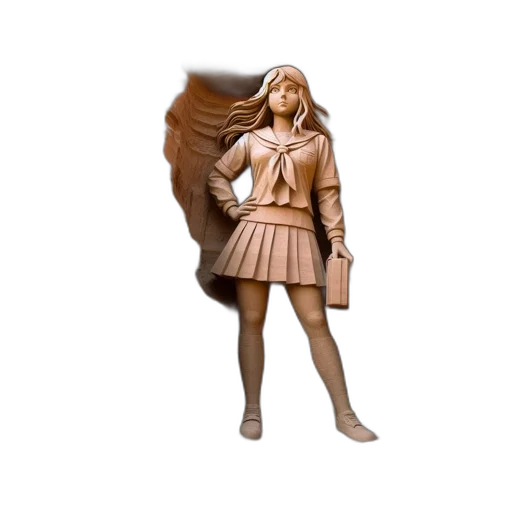 staff, dress, weapon, 3d render transparent PNG cut-out