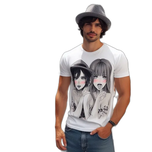 hat, anime, photorealistic, cartoon transparent PNG cut-out