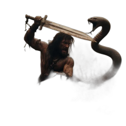 sword, weapon, staff, creature transparent PNG cut-out