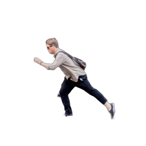 creature, jacket, shoes, staff transparent PNG cut-out