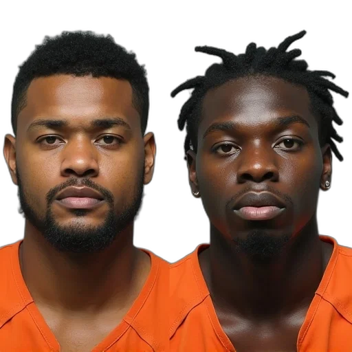 face, hair, two, suspects transparent PNG cut-out