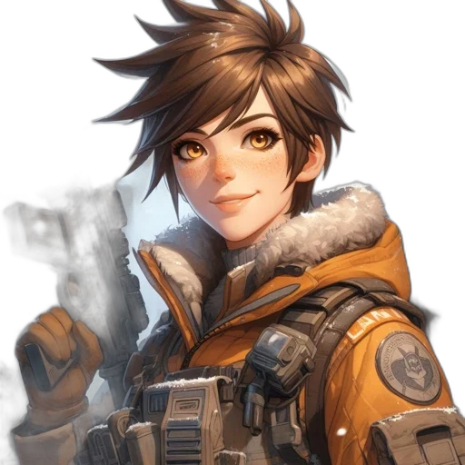 face, weapon, staff, jacket transparent PNG cut-out