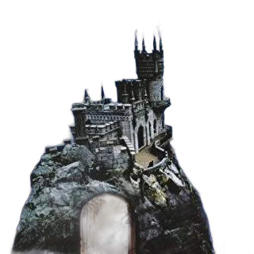 crown, dragon, building, staff transparent PNG cut-out
