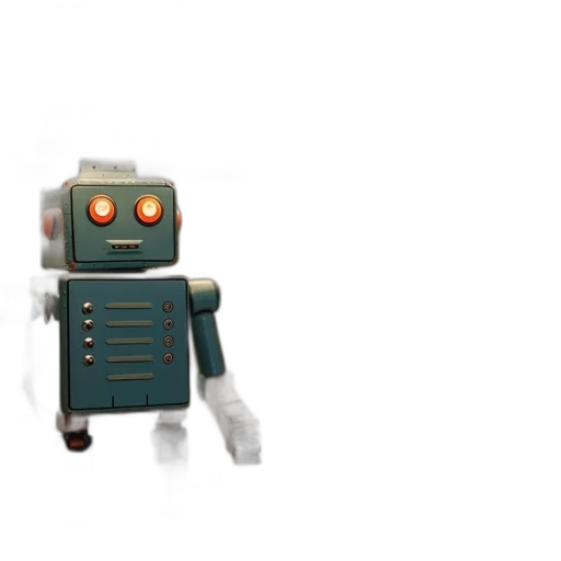 robot, staff, creature, 3d render transparent PNG cut-out