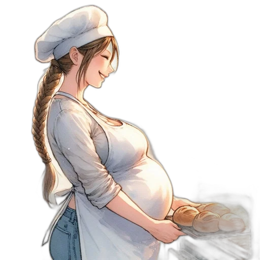 staff, dress, food, hat transparent PNG cut-out