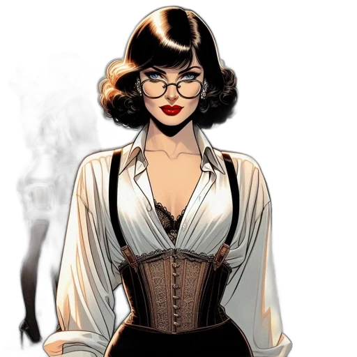 dress, comic book art, concept art, cartoon transparent PNG cut-out