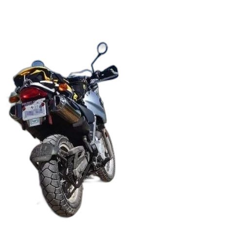 3d render, motorcycle, yellow, backpack transparent PNG cut-out