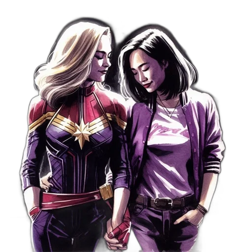 comic book art, concept art, watercolor, cartoon transparent PNG cut-out