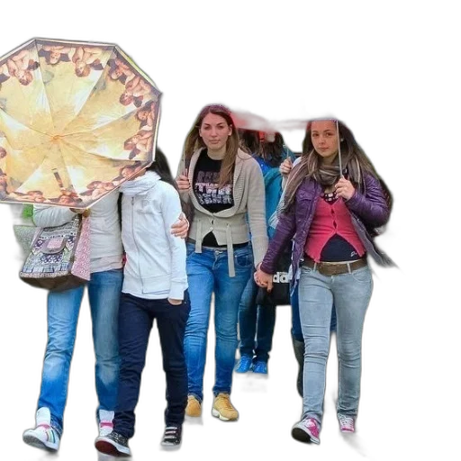 umbrella, jacket, 3d render, photorealistic transparent PNG cut-out