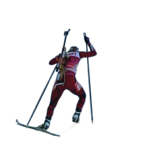 staff, skier, red, gear transparent PNG cut-out