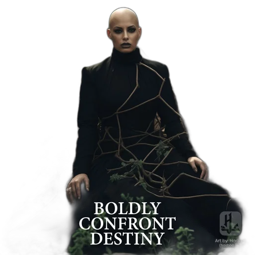 concept art, fantasy art, person, bald transparent PNG cut-out
